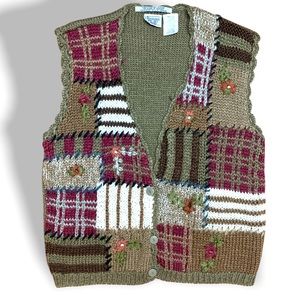 Vintage BOHO Knitted Vest by Huntington Ridge